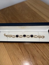 Blue John Gold Filigree Bracelet 9ct. Pristine Condition Perfect Gift