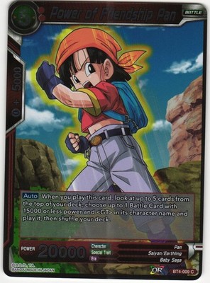 Power of Friendship Pan BT4-009 Holo Common Colossal Warfare DBS TCG