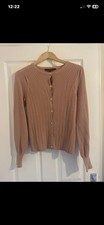 Lipsy Blush Pink Gold Button Cardigan - Size 10 - Worn Once - Good Condition