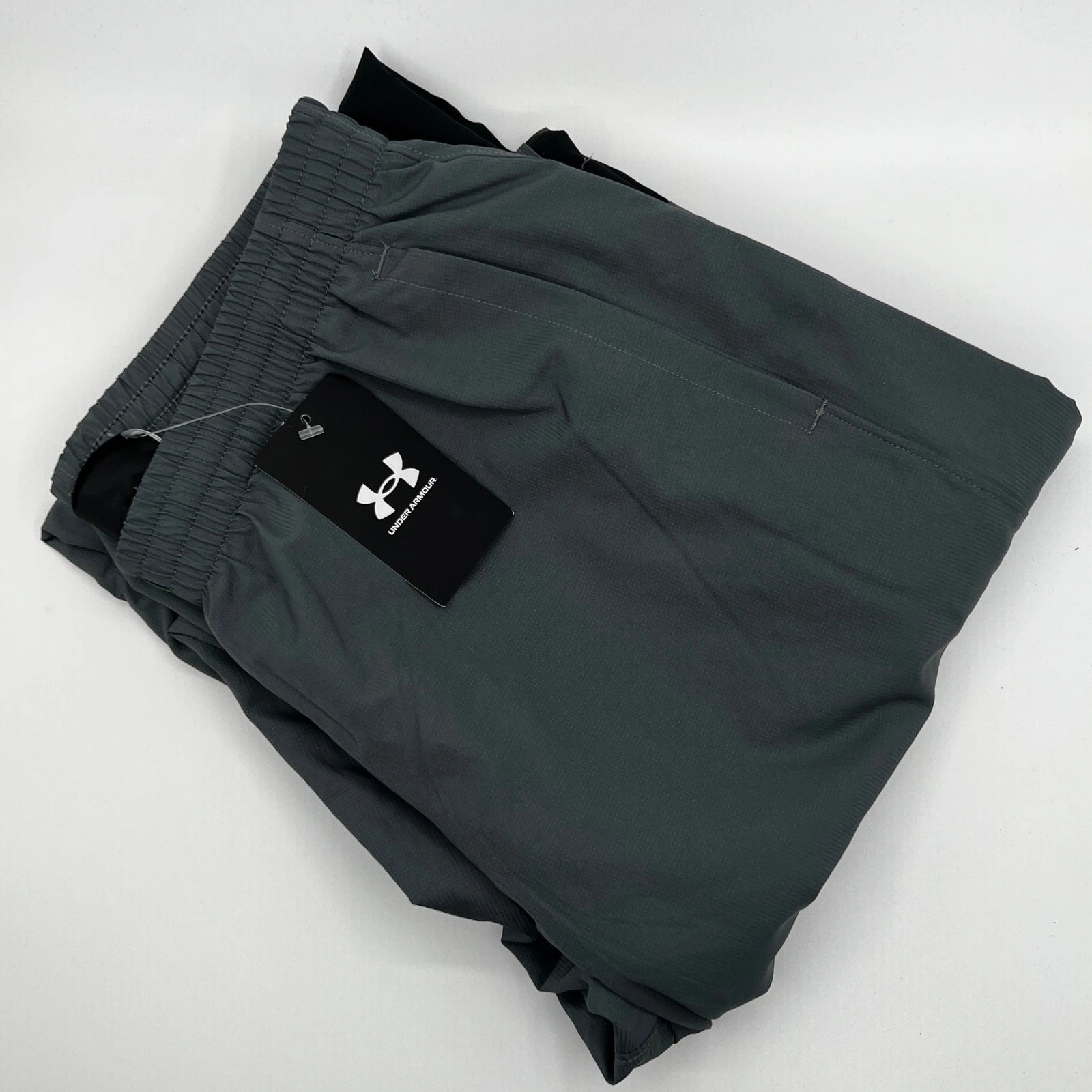 Under Armour Pants Mens M Tall Vital Woven Gray New Loose Fit Gym Run Outdoor