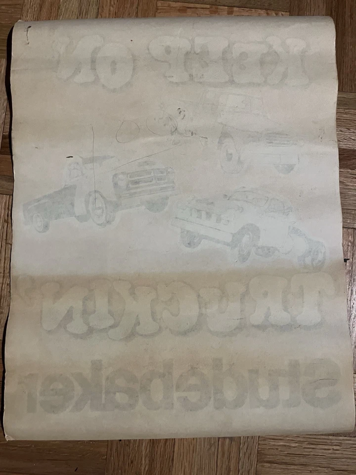 Póster publicitario vintage de camión Studebaker años 60 Keep On Trucking original Foto 4 de 4