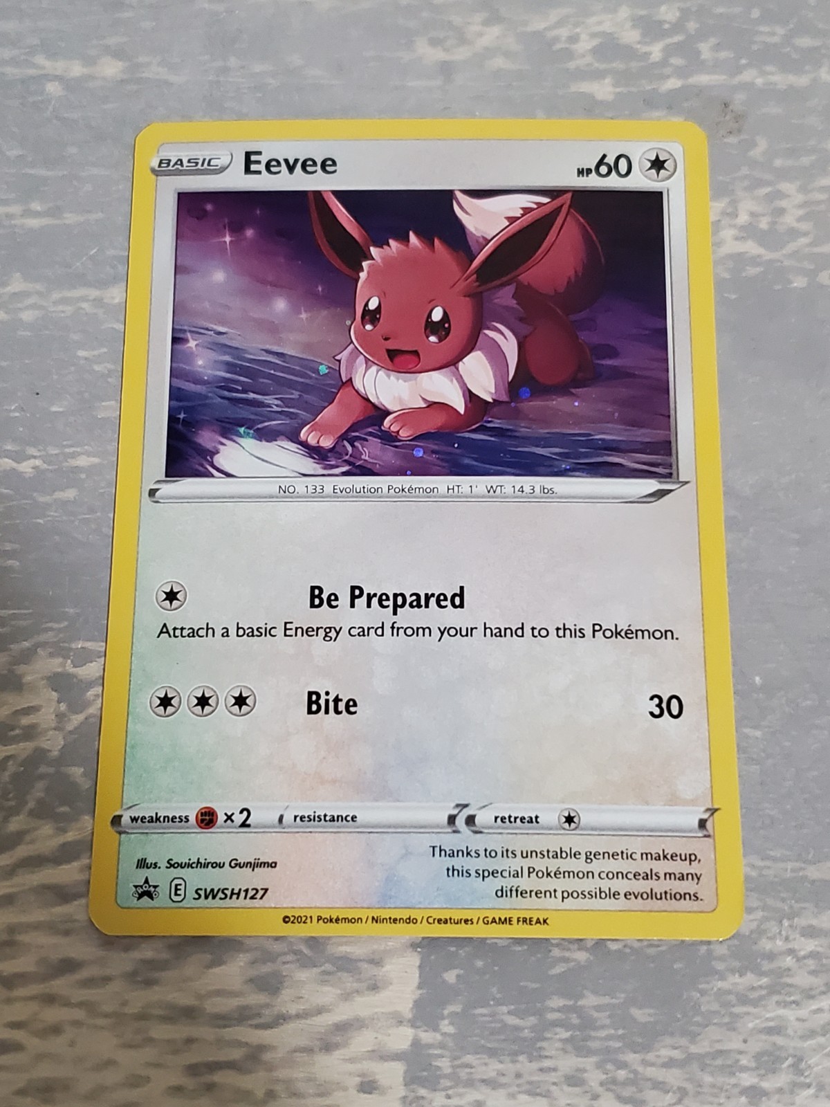 Pokemon TCG - Eevee SWSH127 - Black Star Promo - Cosmos Holo Rare - NM