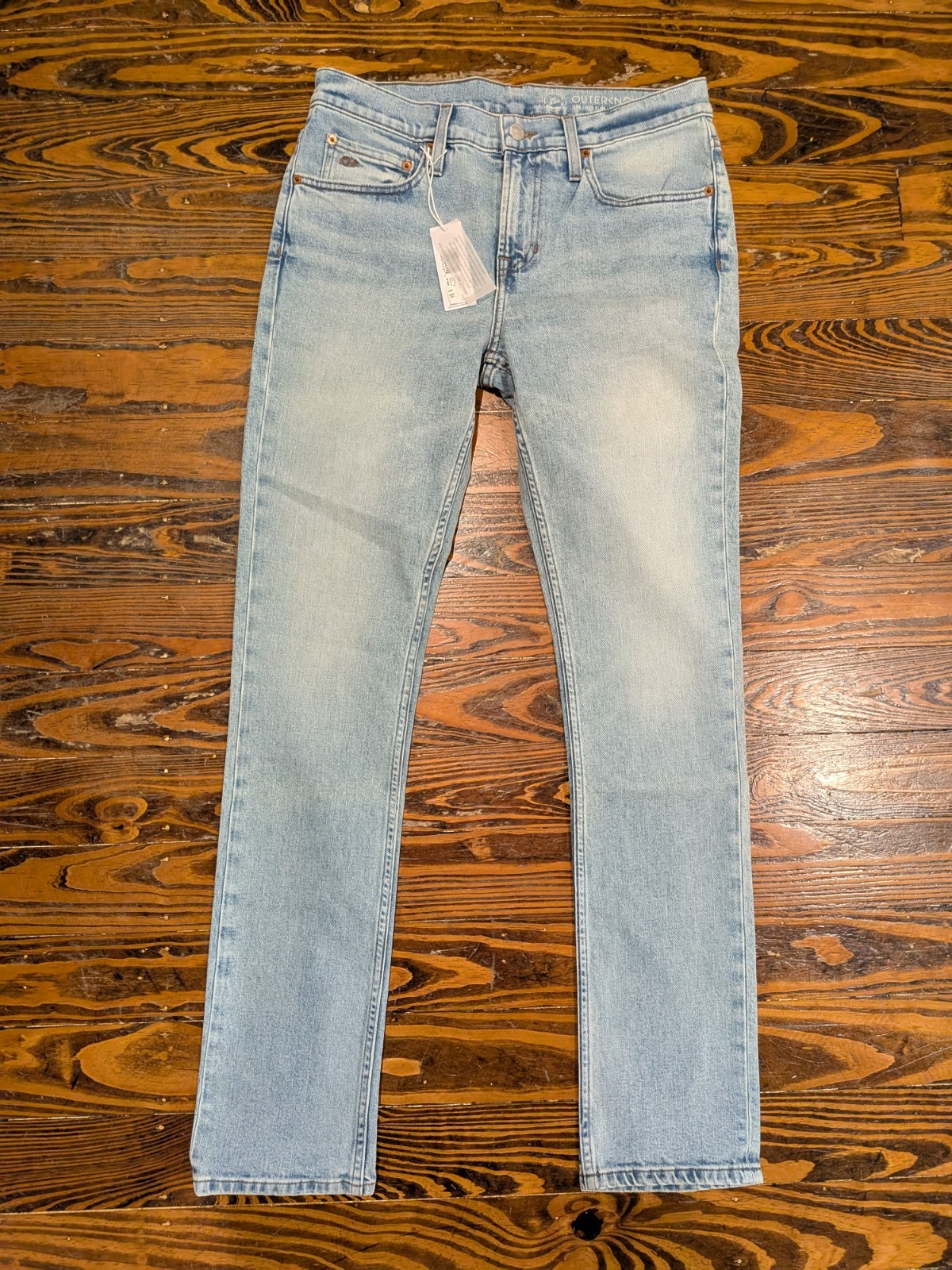 Outerknown SEA The Cove Slim Fit Worn Bay Mens 30x32 Blue Denim Jeans New