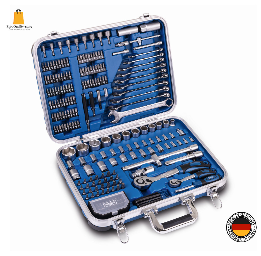 Coffret TB235 avec mallette à outils complète 233 pièces en acier chrome-vanadium noir