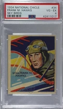 1933-34 National Chicle Sky Birds R136 Series of 48 Frank M Hawks #34 PSA 4 0n8