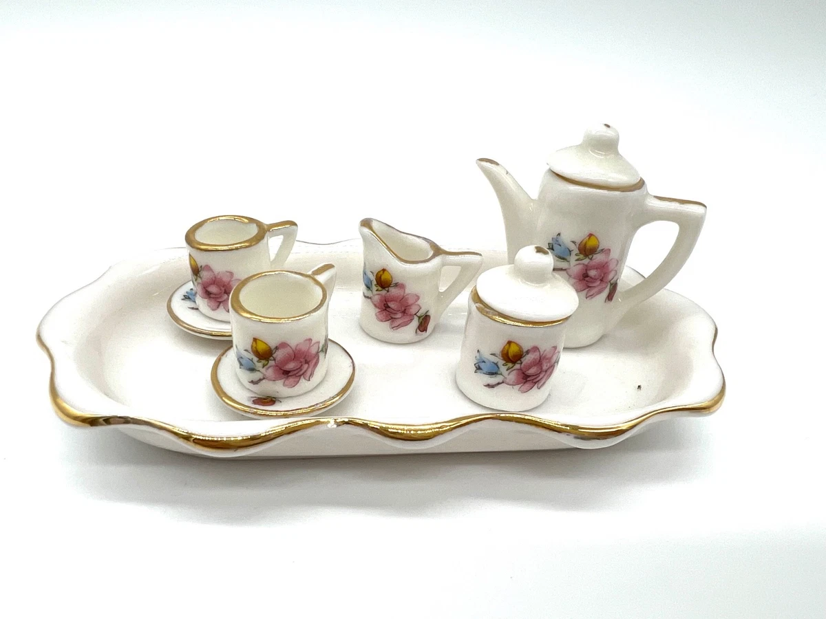 Service à Café Miniature – Porcelaine De Saxe 1931 – JLMENAU – Maison De Poupée