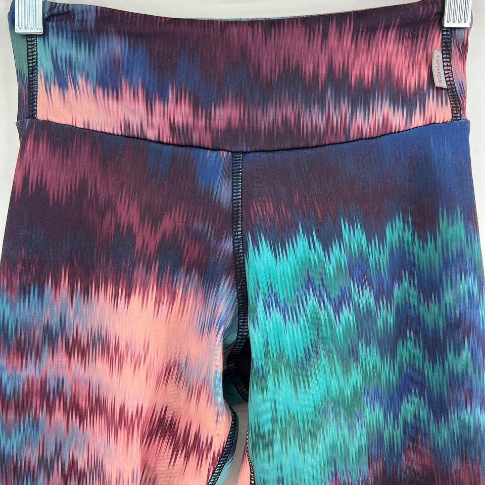 Leggings de yoga KOS XS azul púrpura rosa estampado de sangrado Foto 4 de 4
