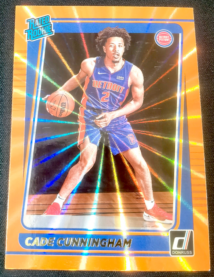 Cade Cunningham 2021-22 Panini Donruss Orange Laser Rated Rookie #211