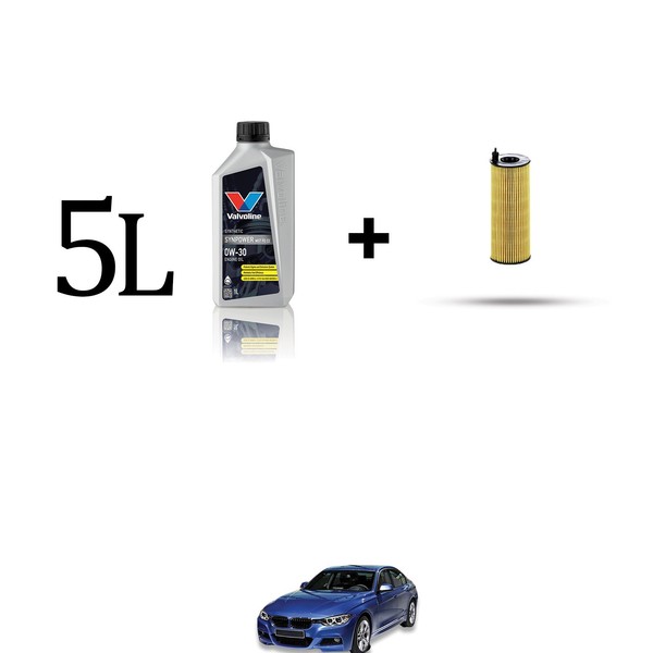 Set ÖLfilter Und 5L FüR Bmw Serie 3 (F30,F80,F31) 320I 135Kw Von 2012 Al 2018-image