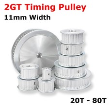2GT Timing Belt Pulley AF-type 11mm Width 20T-80T Bore 3-15mm for CNC,3D Printer