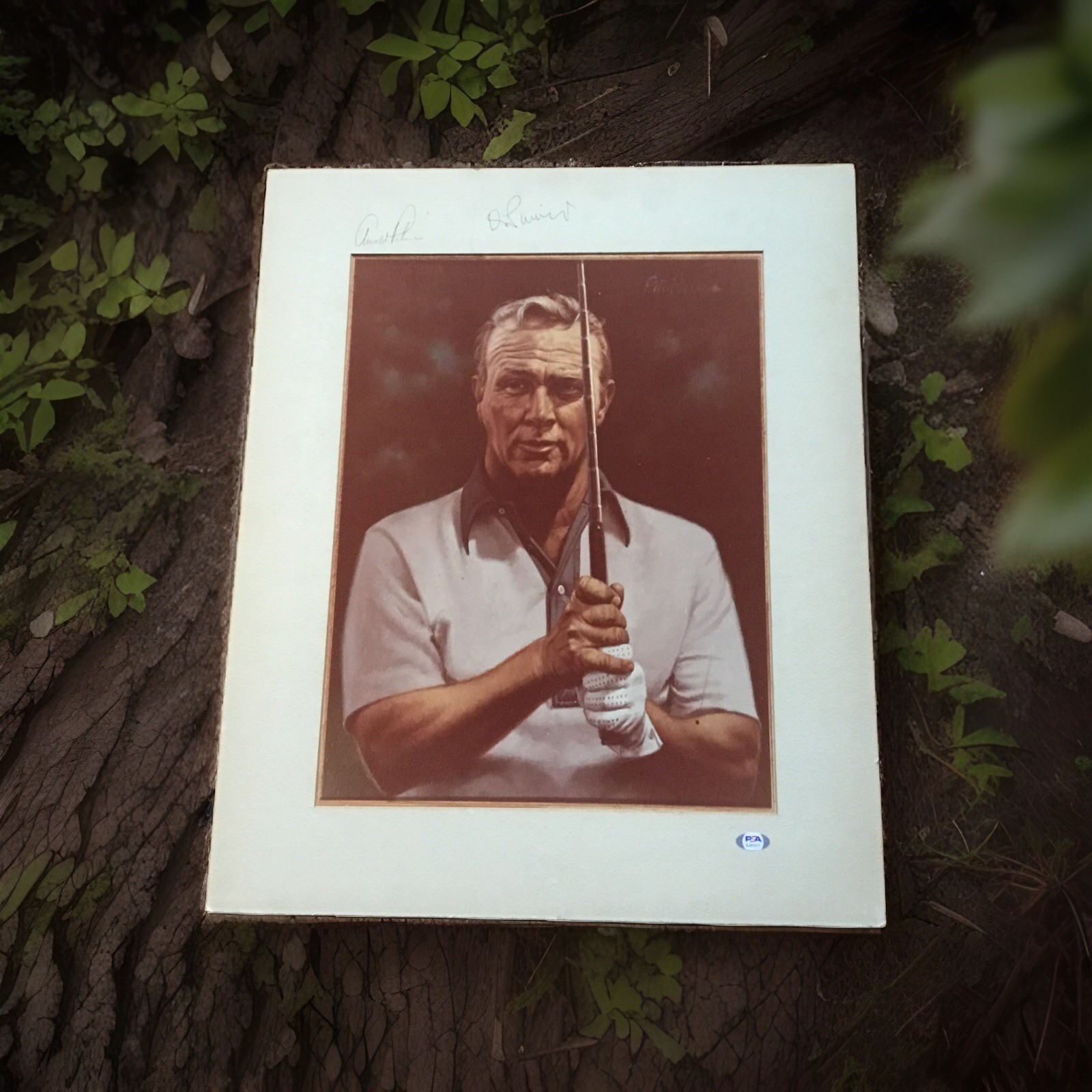 Arnold Palmer Autographed Signed 20x24 Picture, by artist & Arnold PSA Certified 