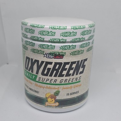 EHPlabs OxyGreens Super Greens Pineapple Powder 15 Serves Barley Kale Spinach