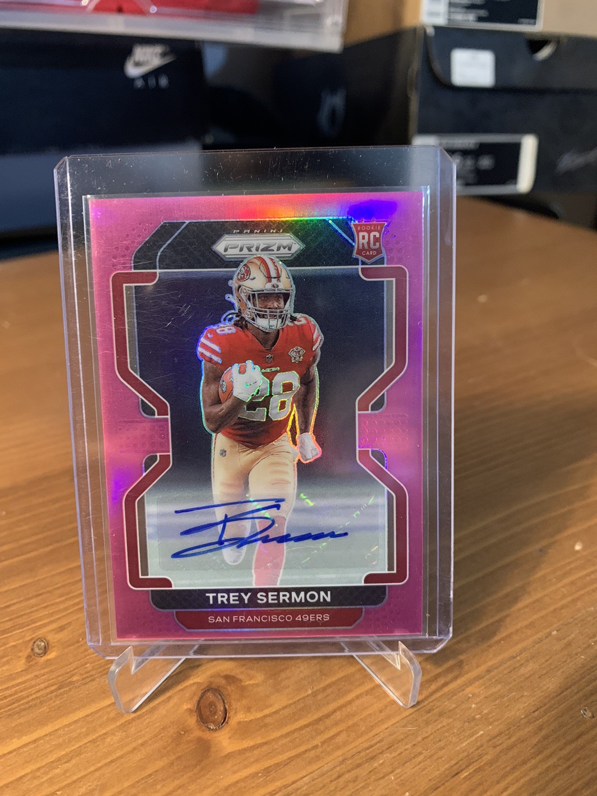 2021 Panini Prizm - Trey Sermon Pink Prizm Rc Auto #354 49ers