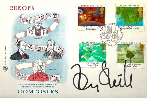 Tommy Steele Guaranteed Hand Signed Europa Composers 1985 FDC -  First Day Cover