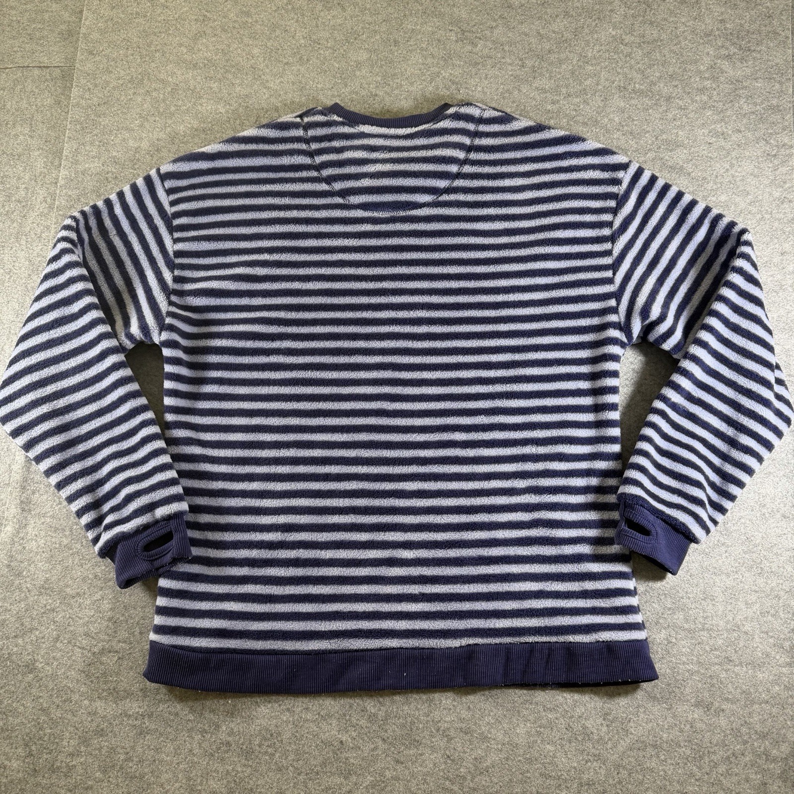 Southern Marsh Sunday Morning Sweater Womens M Plush Cozy Stripe Thumbhole Soft thumbnail 5
