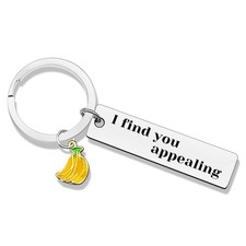 Banana Keychain Banana Lover Gifts Boyfriend Gift from Girlfriend Valentines ...