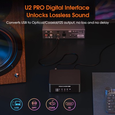 Douk Audio U2 PRO USB to SPDIF Converter DDC XMOS XU316 DSD512 PCM