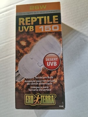 NEW Exo Terra Reptile UVB 150 For Desert Terrarium Bulb - 26W