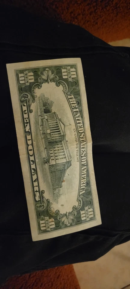 Billete de 10 dólares 1974 Foto 3 de 3