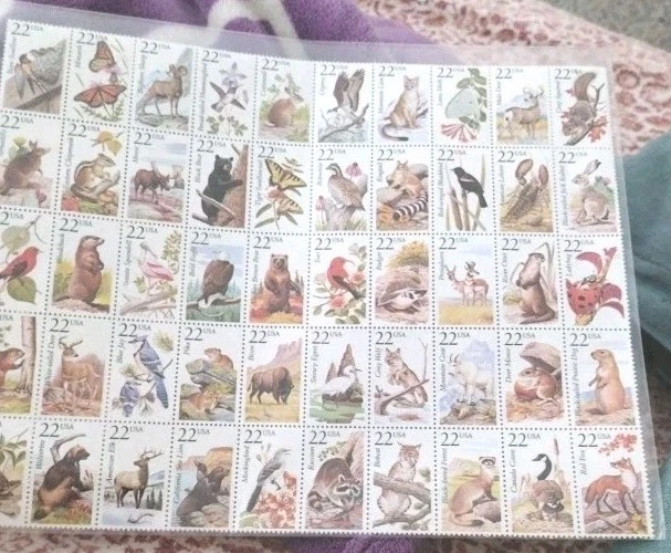 50 Stamps 22¢ /North American Wildlife  1987/US 2286-2335 - Image 2 of 2