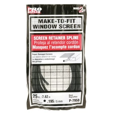 Prime-Line P 7950 Screen Retainer Spline 0.195 In. 25 ft. Black 1 Roll