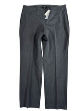 Talbots Charcoal Gray Mid-Rise Curvy Straight Leg Trousers Women's Size 12P