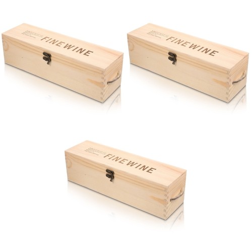 Hölzerne Wein dekorative Träger Geschenkbox Eins Weinflasche Holz - Bild 14 von 14