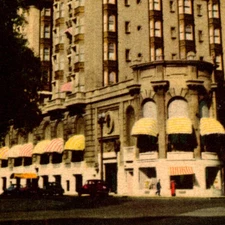 Vintage 1930s Plaza Hotel Buenos Aires Cars Postcard Argentina