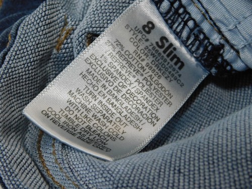 Jordache Super Skinny Jeans Girls 8 SLIM Blue denim Pockets Button fly - Picture 9 of 17