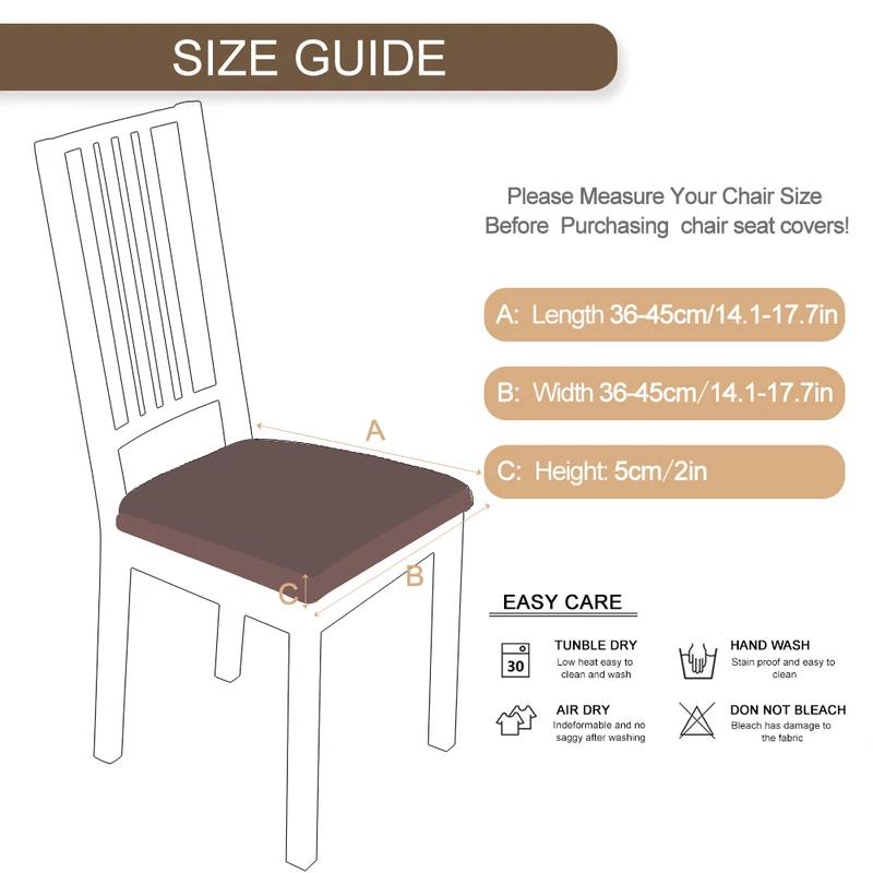 Fundas de asiento para silla de comedor jacquard spandex extraíbles lavables gruesas 1/4/6 piezas Foto 3 de 4