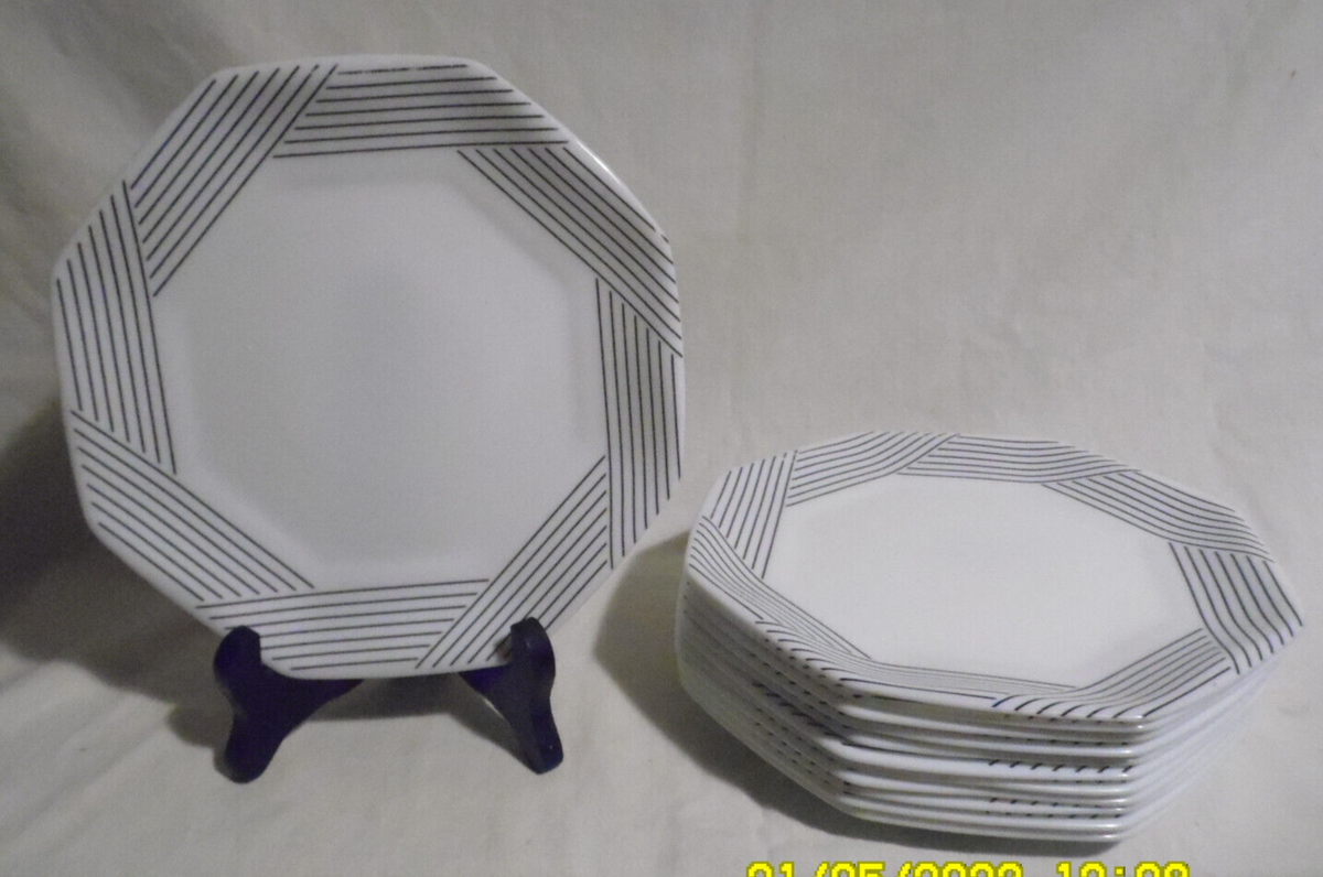 C3/ Arcopal Grand Saladier Modelle Octime Hexagonal Blanc
