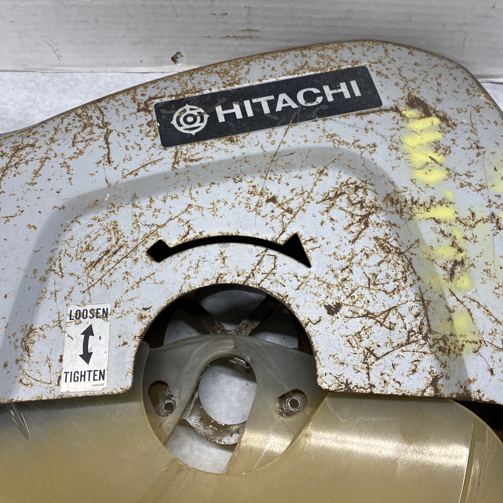 Hitachi 15" Miter Saw Md C15FB Blade Guard with Plastic Drop Down HI14