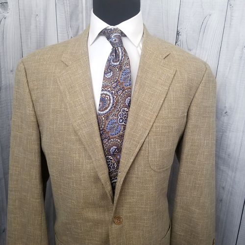 Samuelsohn Casual Men's Blazer Unlined Knit 44L 46L Gold Sport Coat Jacket 3roll - Bild 5 von 24