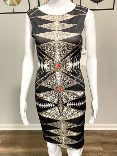 Neu mit Etikett Bodycon-Kleid geometrisch Größe Medium - Bild 1 von 8