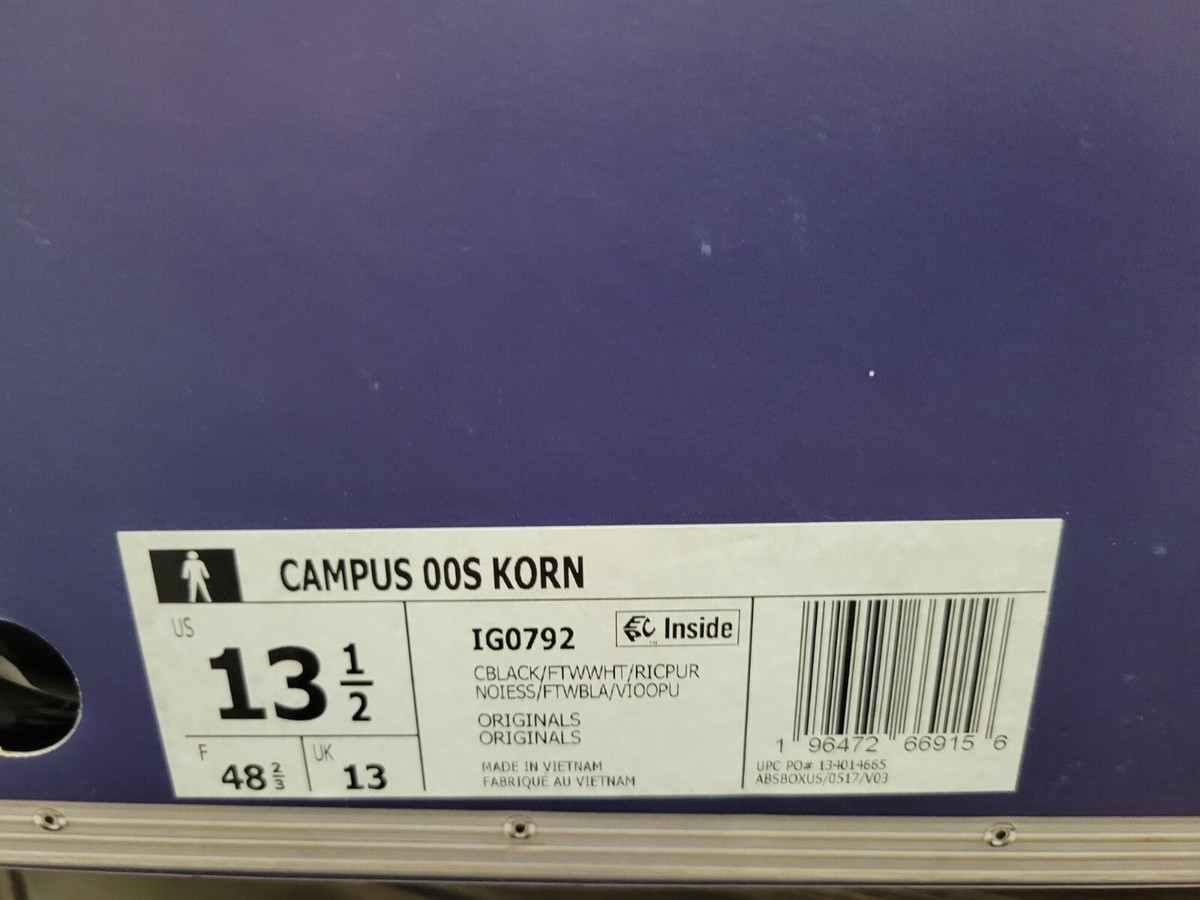 Adidas x Korn Campus 00s Size 13.5 Core Black | Mens | NEW 30th
