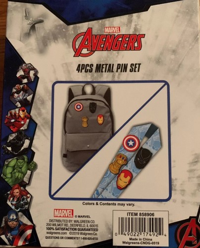 Black Panther Coin Bank Marvel Avengers 2019 Brand New + 4pc Metal Pin Set Kids - Picture 3 of 4