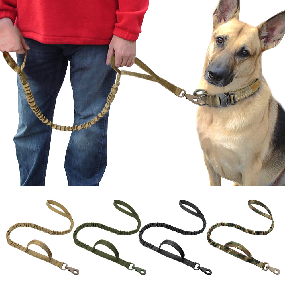 Military Dog Leash Heavy Duty Bungee Tactical Training Leads for Large  Dogs