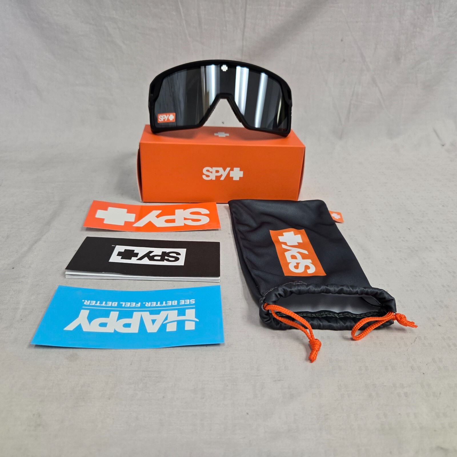 Spy Optics Sunglasses Monolith Mattle Black w/ Happy Gray Green Black *CLOSEOUT*