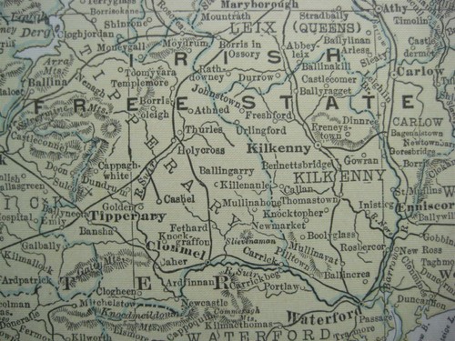 Original 1930 Map IRISH FREE STATE & NORTHERN IRELAND Railroads Steamship Routes - Picture 3 of 11