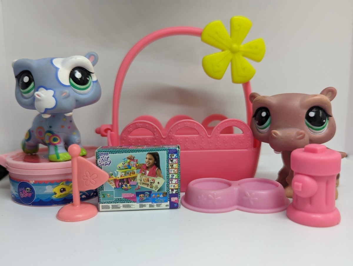 Authentic LPS - #1850 #1415 Rare Cloud Flower Hippo/Brown Hippo