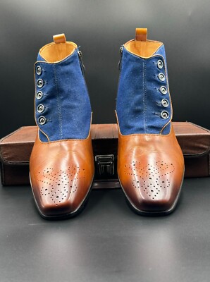 Garrucci Calfskin Button Up Slip-On Boot | eBay display picture 2