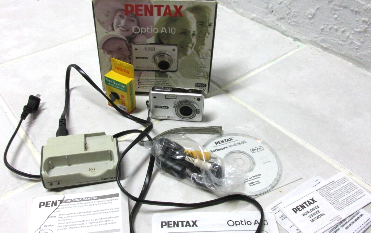 PENTAX Pentax Optio A10 8.0MP Digital Camera - Silver for PENTAX Pentax Optio A10 8.0MP Digital Camera - Silver for