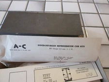 vintage A-C refrigerator car wood/metal kit HO scale 