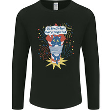I'm Fine Funny at Fireworks Bonfire Day July 4th Mens Long Sleeve T-Shirt
