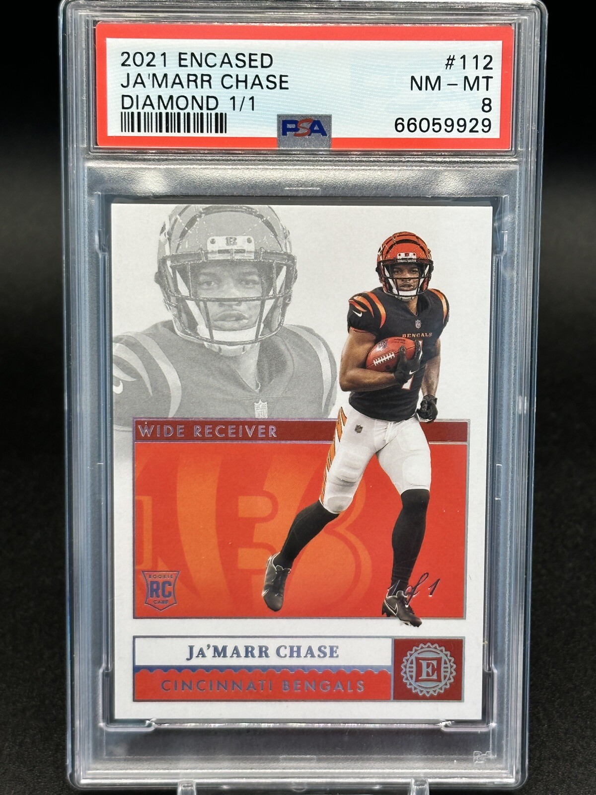 JaMarr Chase Panini Encased #112 Diamond 1/1