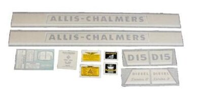 Allis Chalmers D15 Series II Diesel w/Chrome - Vinyl Decal Set - DJS307