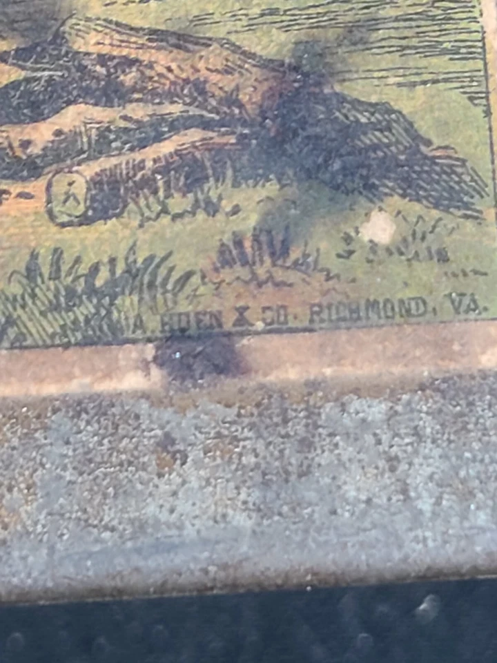 Antique Old Home Paper Label Lithograph Tin A Hoen & Co Ginger Spice Box - Image 2 of 4