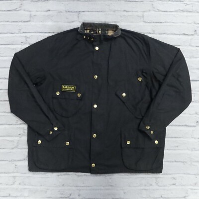 Vintage Barbour International Tartan Jacket Black