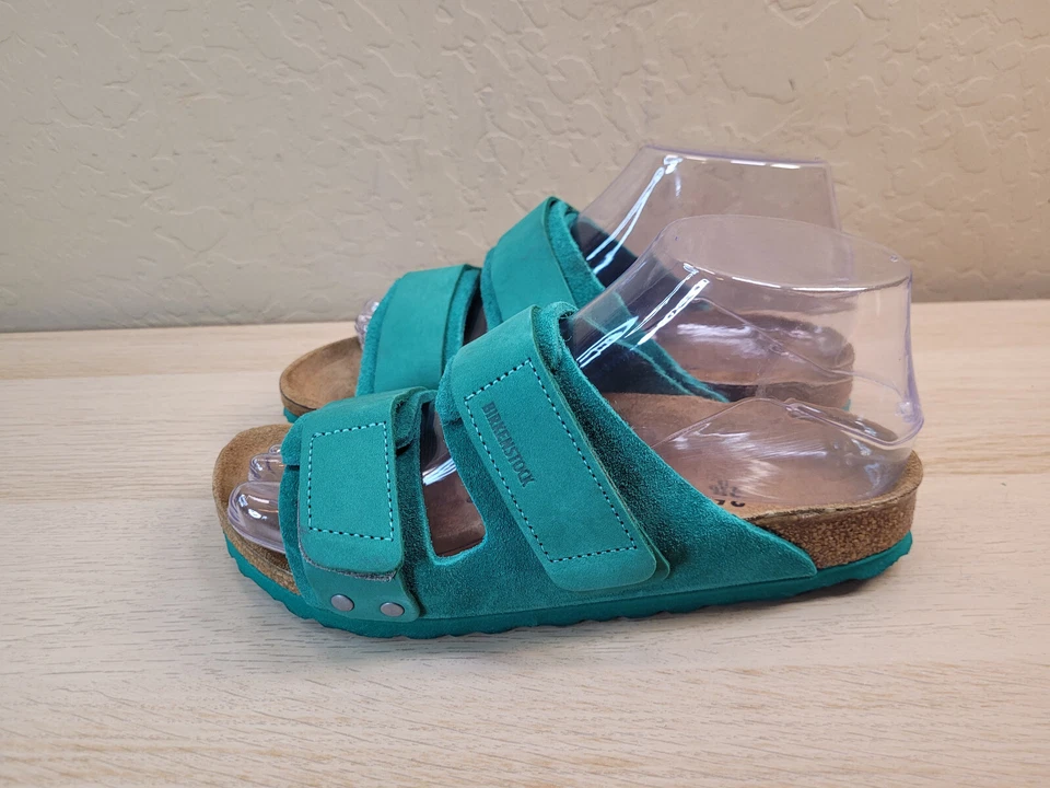 Sandalia BIRKENSTOCK Uji Slide Digital Verde Cuero Genuino Talla 36 Foto 2 de 4