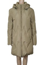 Steilmann Echte Down Light Green Quilted Hooded Puffer Coat Sz M